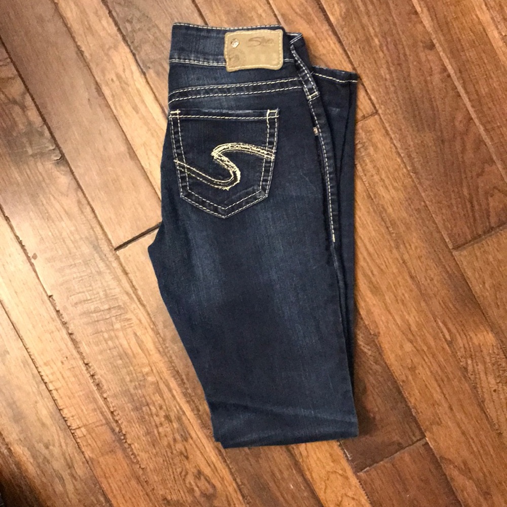Silver skinny jeans
